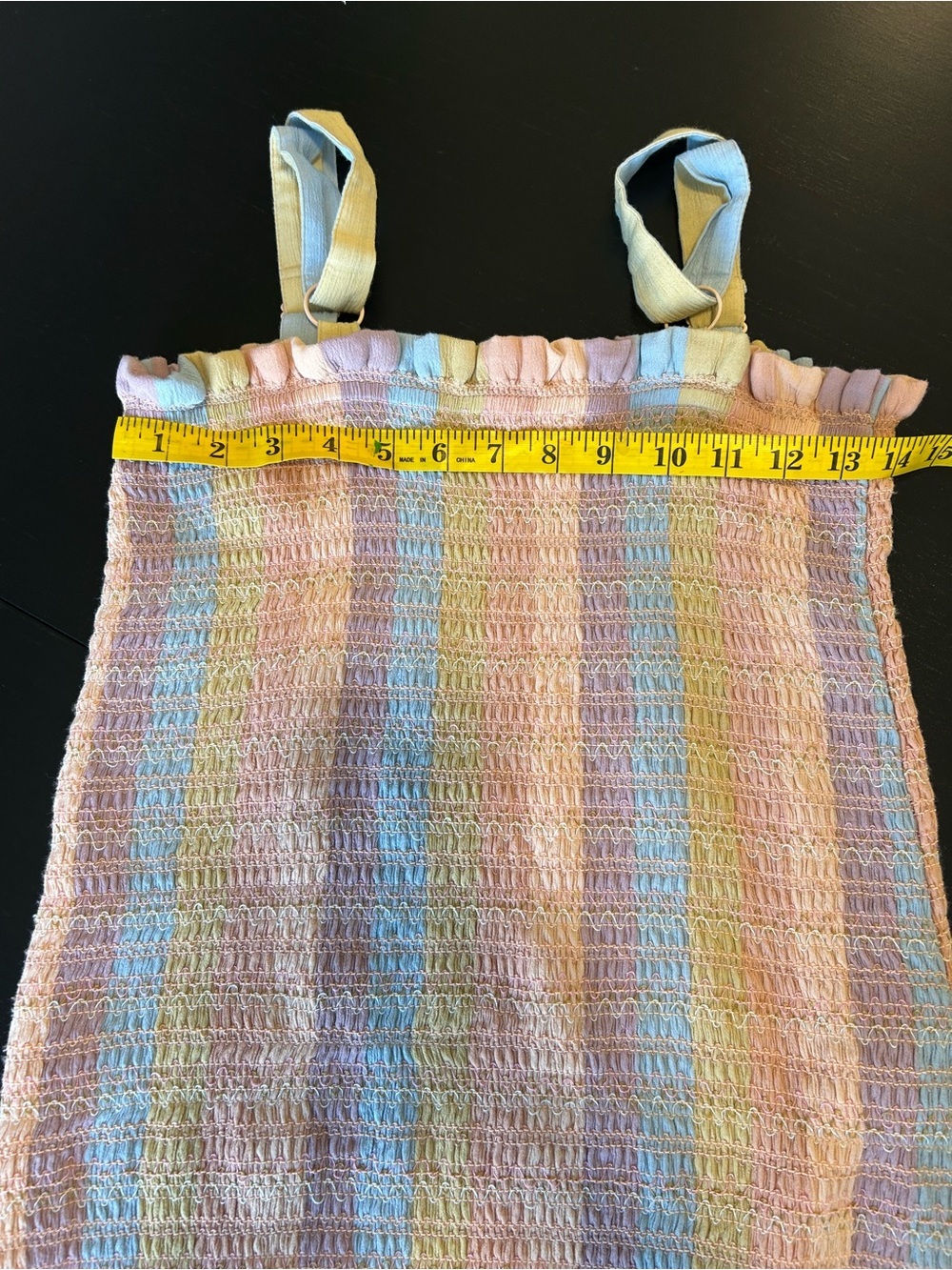 Y2K Smocked Babydoll Dress Fairycore Coquette Pastel Colours - Size Medium - Picture 13 of 15